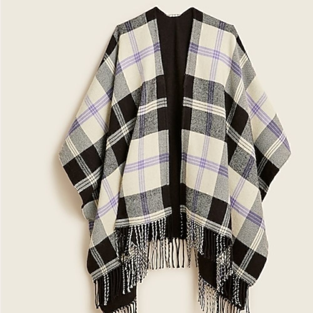 J CREW Wool Wrap Blanket Reversible NWT